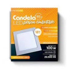 CANDELA PLAFON CUADRADO EMBUTIBLE 18 W