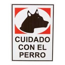 CARTEL CUIDADO CON EL PERRO