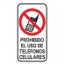 CARTEL PROHIBIDO CELULAR 20X27 CM