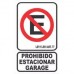 CARTEL PROHIBIDO ESTACIONAR 15X25 CM