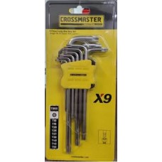 CROSSMASTER JUEGO 9 LLAVE TORX T10 T50