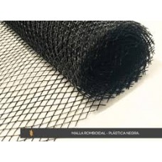 HM TEXTIL MALLA ROMBOIDAL 20X20 NEGRA 1X1.2 MT X METRO