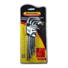 ROTTWEILER JUEGO LLAVE TORX GRANDE X 9 UNID