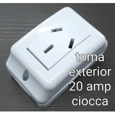 CIOCCA TOMA C/NEUTRO 20 AMP EXTERIOR