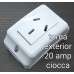 CIOCCA TOMA C/NEUTRO 20 AMP EXTERIOR