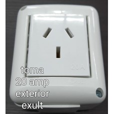 EXULT TOMA CON NEUTRO 20 AMP EXTERIOR