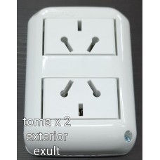 EXULT TOMA X 2 CON NEUTRO EXTERIOR